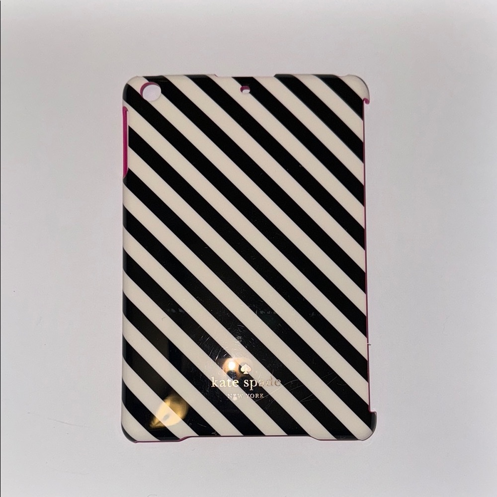 Kate Spade Black and White Striped Tablet Case